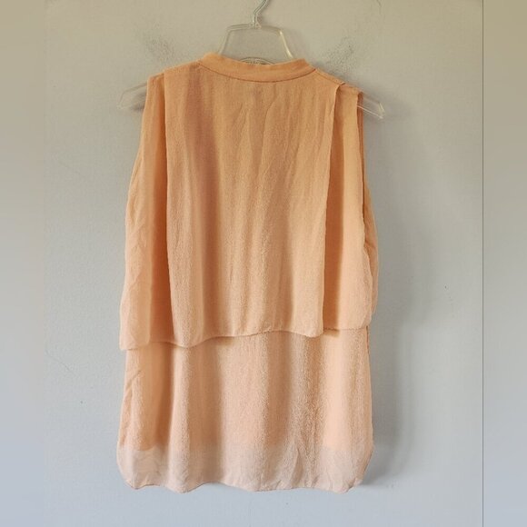 ARITZIA | Wilfred 100% Silk Blouse Sleeveless Orange Sz M - Picture 2 of 4